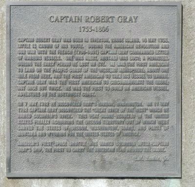 Captain Robert Gray Marker image. Click for full size.