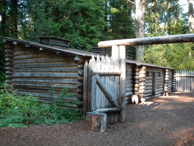 Fort Clatsop replica. Click for full size. Fort Clatsop replica image. Click for full size.
