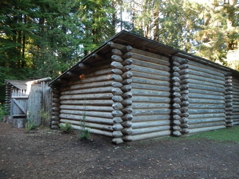 Fort Clatsop replica. Click for full size. Fort Clatsop replica image. Click for full size.