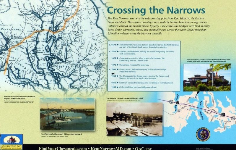 Crossing the Narrows Marker image. Click for full size.