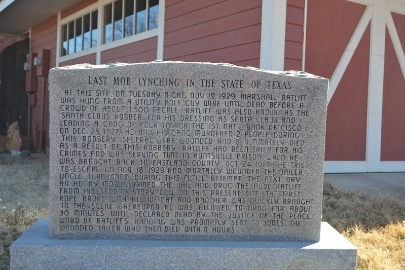 Last Mob Lynching in the State of Texas Marker image. Click for full size.