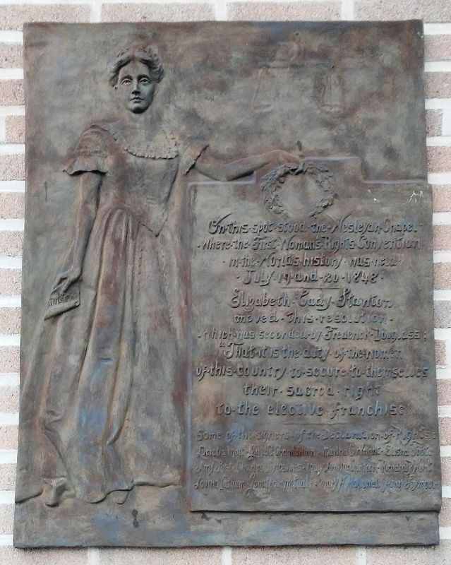 First Woman’s Rights Convention Marker image. Click for full size.