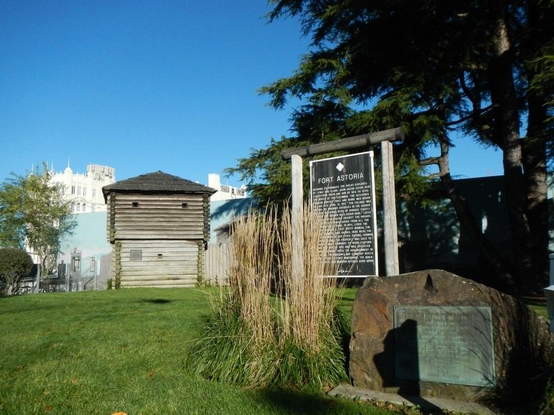 Site of Original Settlement of Astoria Marker. Click for full size. Site of Original Settlement of Astoria Marker image. Click for full size.