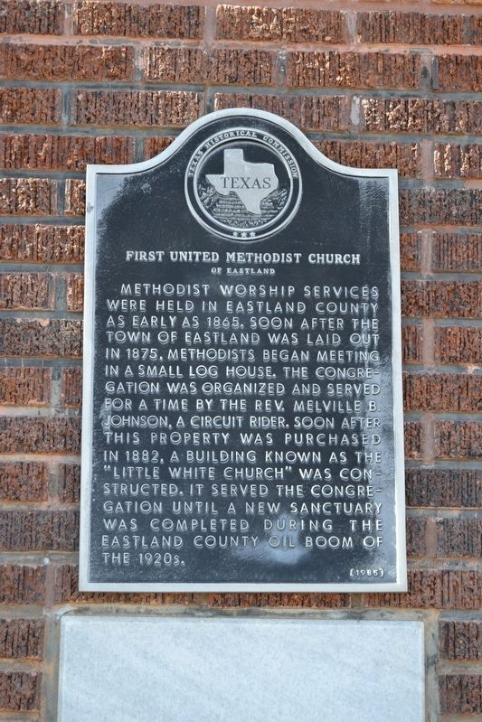 First United Methodist Church of Eastland Marker image. Click for full size.