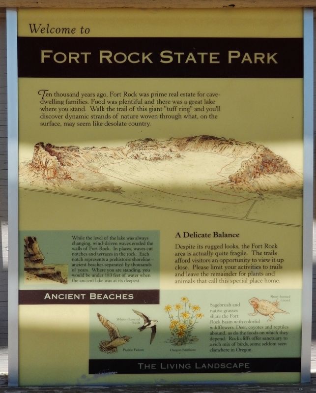 Fort Rock State Park Marker image. Click for full size.