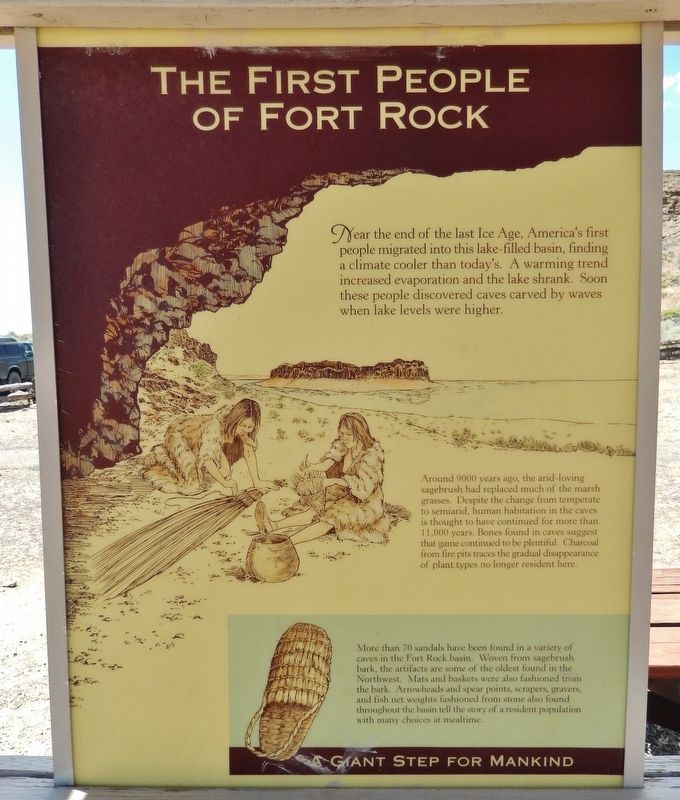 The First People of Fort Rock Marker image. Click for full size.