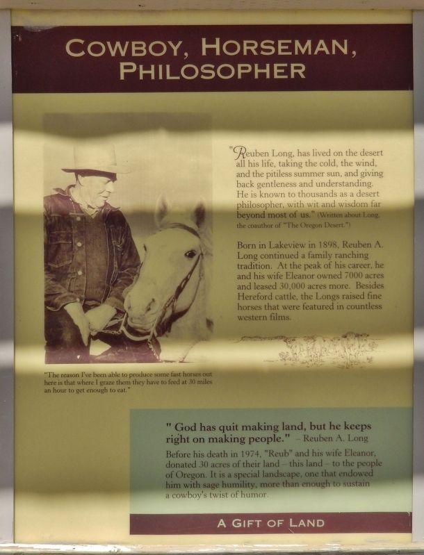 Cowboy, Horseman, Philosopher Marker image. Click for full size.