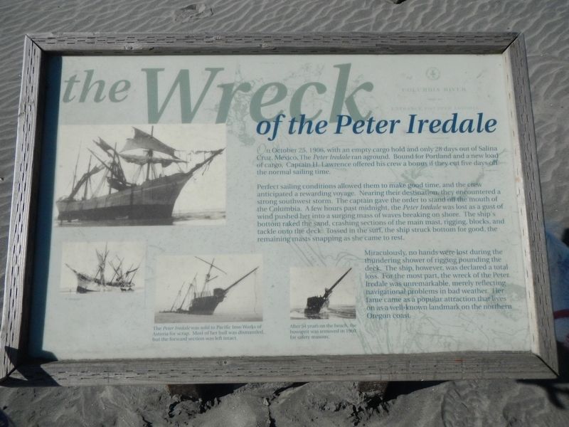 The Wreck of the <i>Peter Iredale</i> Marker image. Click for full size.
