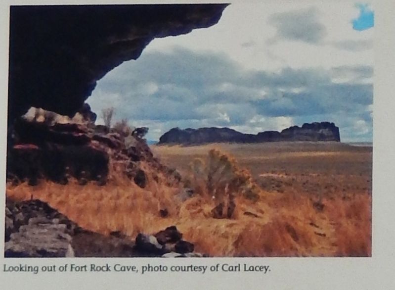 Marker detail: View from Fort Rock Cave image. Click for full size.