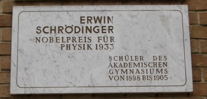 Erwin Schrdinger Marker image. Click for full size.