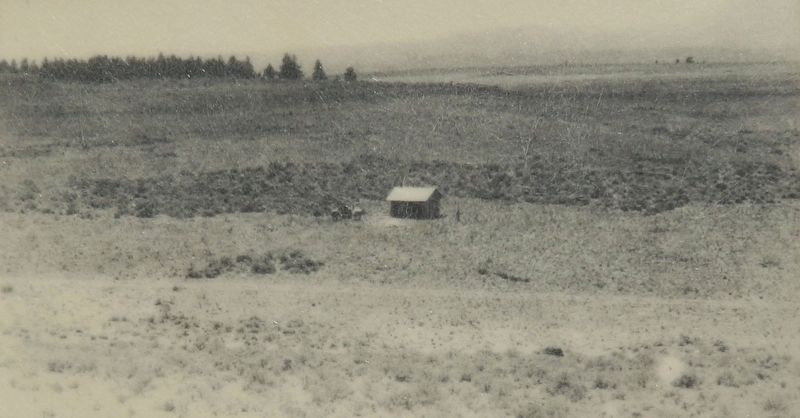 Marker detail: homestead image. Click for full size.