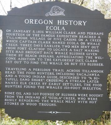 Ecola Marker. Click for full size. Ecola Marker image. Click for full size.