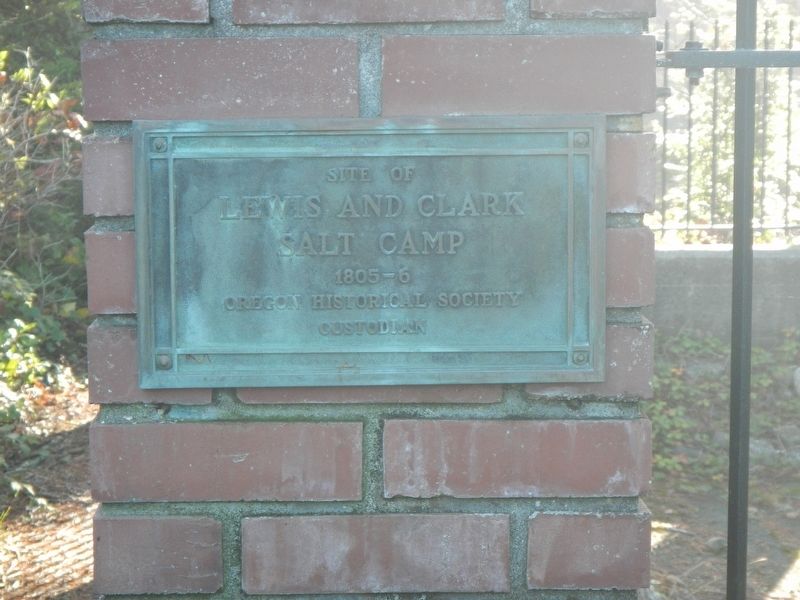 Site of the Lewis and Clark Salt Camp Marker image. Click for full size.