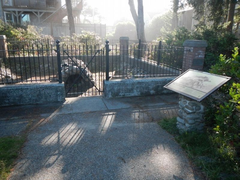Site of the Lewis and Clark Salt Cairn plaque image. Click for full size.