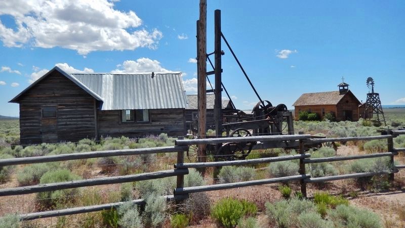 Historic exhibits near marker image. Click for full size.