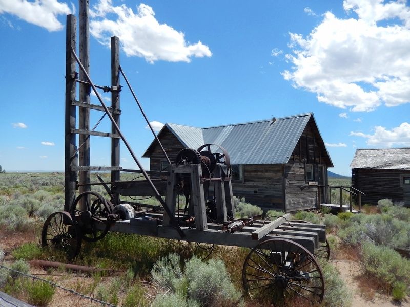 Historic exhibit near marker image. Click for full size.