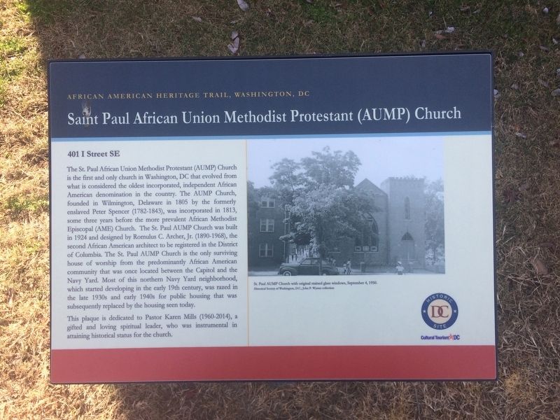 Saint Paul African Union Methodist Protestant (AUMP) Church Marker image. Click for full size.