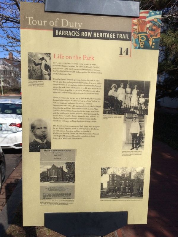 Life on the Park Marker. Click for full size. Life on the Park Marker image. Click for full size.