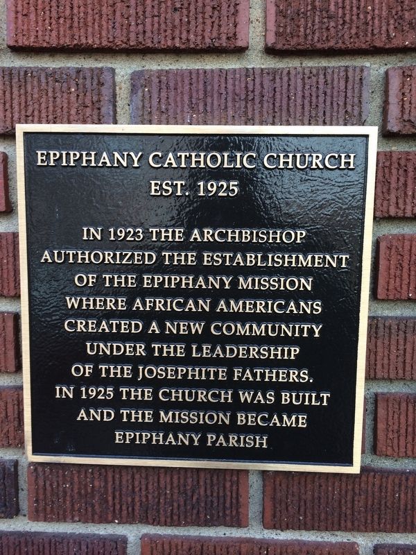 Epiphany Catholic Church Marker image. Click for full size.