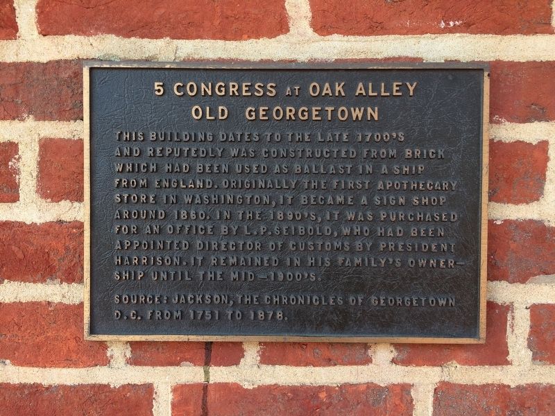 5 Congress at Oak Alley Marker. Click for full size. 5 Congress at Oak Alley Marker image. Click for full size.