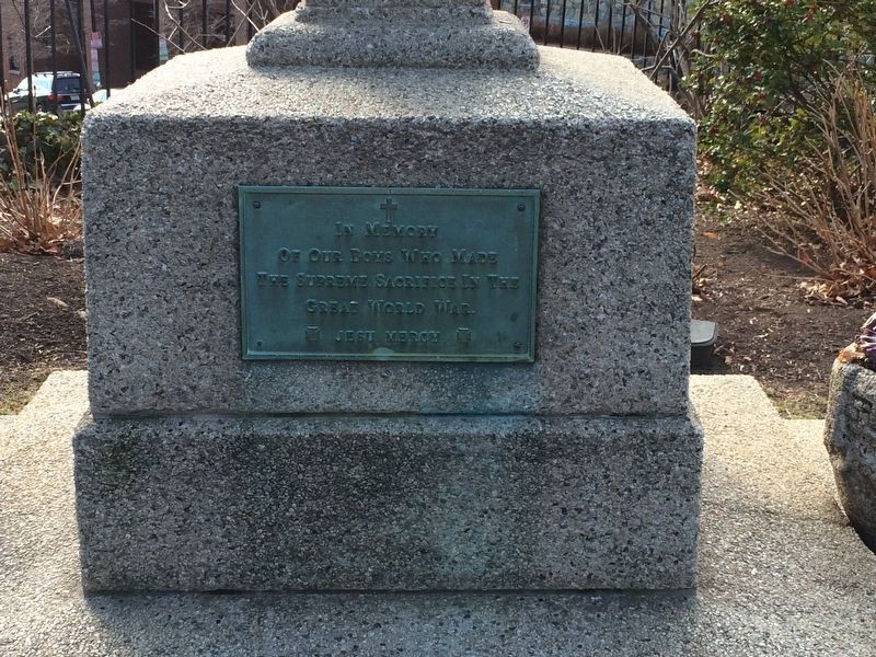 World War I Memorial Marker. Click for full size. World War I Memorial Marker image. Click for full size.