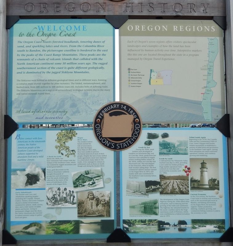 Welcome to the Oregon Coast Marker. Click for full size. Welcome to the Oregon Coast Marker image. Click for full size.