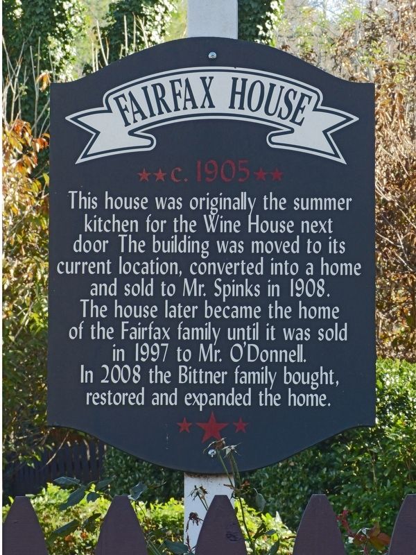 Fairfax House Marker image. Click for full size.