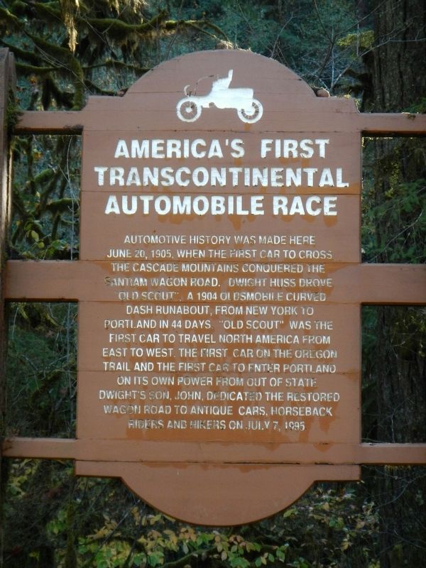 America's First Transcontinental Automobile Race Marker image. Click for full size.