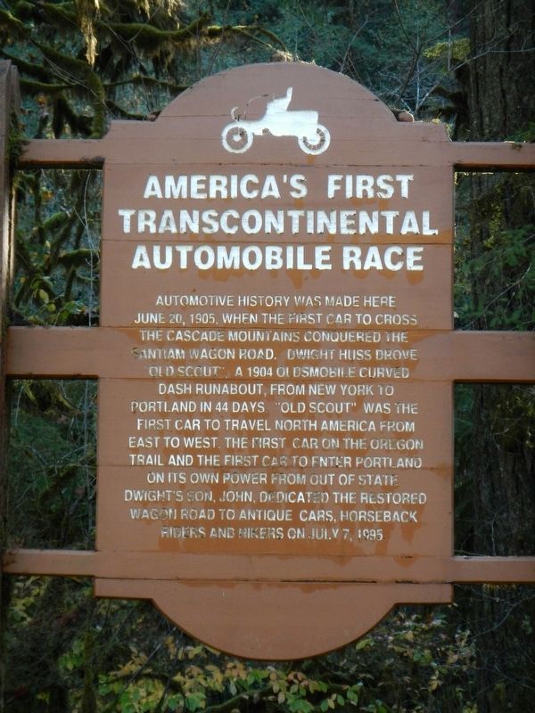 America's First Transcontinental Automobile Race Marker. Click for full size. America's First Transcontinental Automobile Race Marker image. Click for full size.