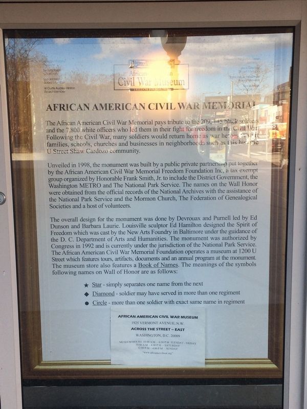 African American Civil War Memorial Marker image. Click for full size.