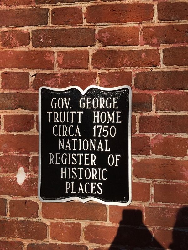 Gov. George Truitt Home Marker image. Click for full size.