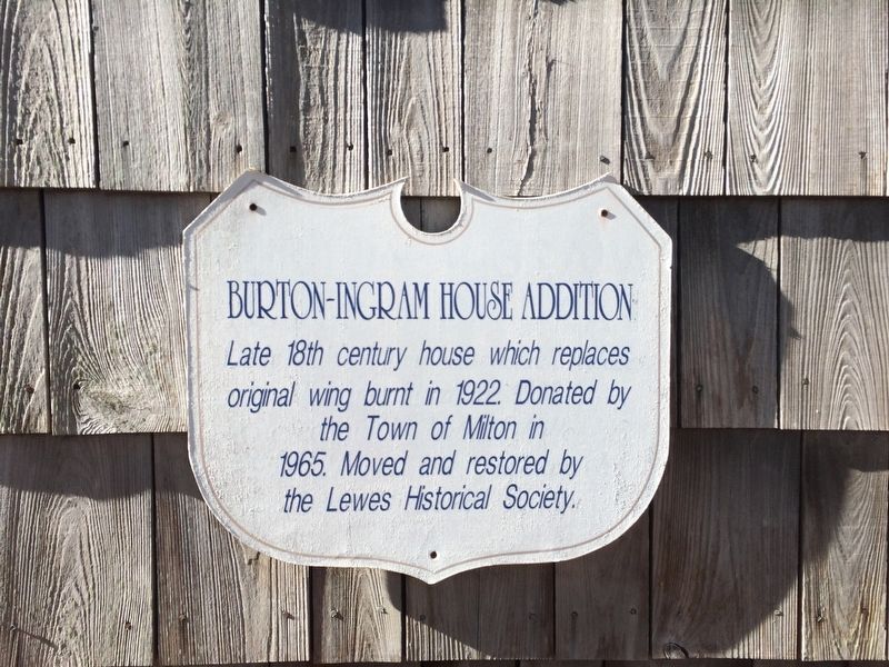 Burton-Ingram House Addition Marker. Click for full size. Burton-Ingram House Addition Marker image. Click for full size.