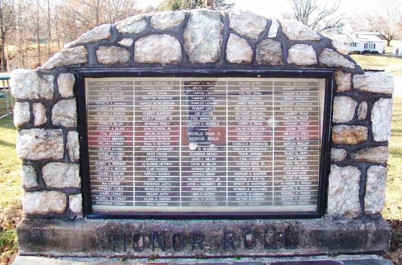 World War II Honor Roll image. Click for full size.