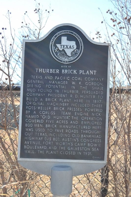 Site of Thurber Brick Plant Marker image. Click for full size.