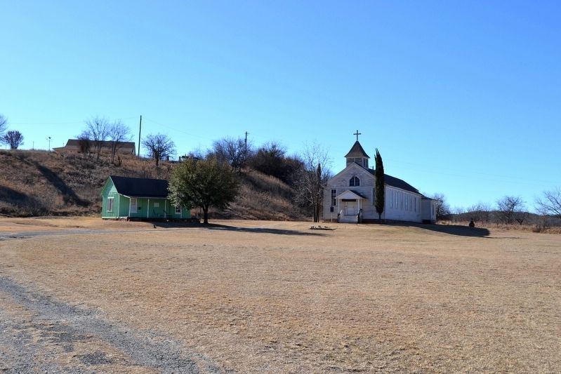Thurber's Miner House and St. Barbara's Catholic Church image. Click for full size.