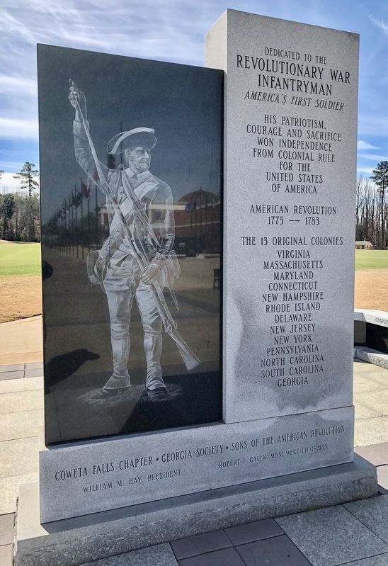 American Revolutionary War Infantryman Monument (Front) image. Click for full size.