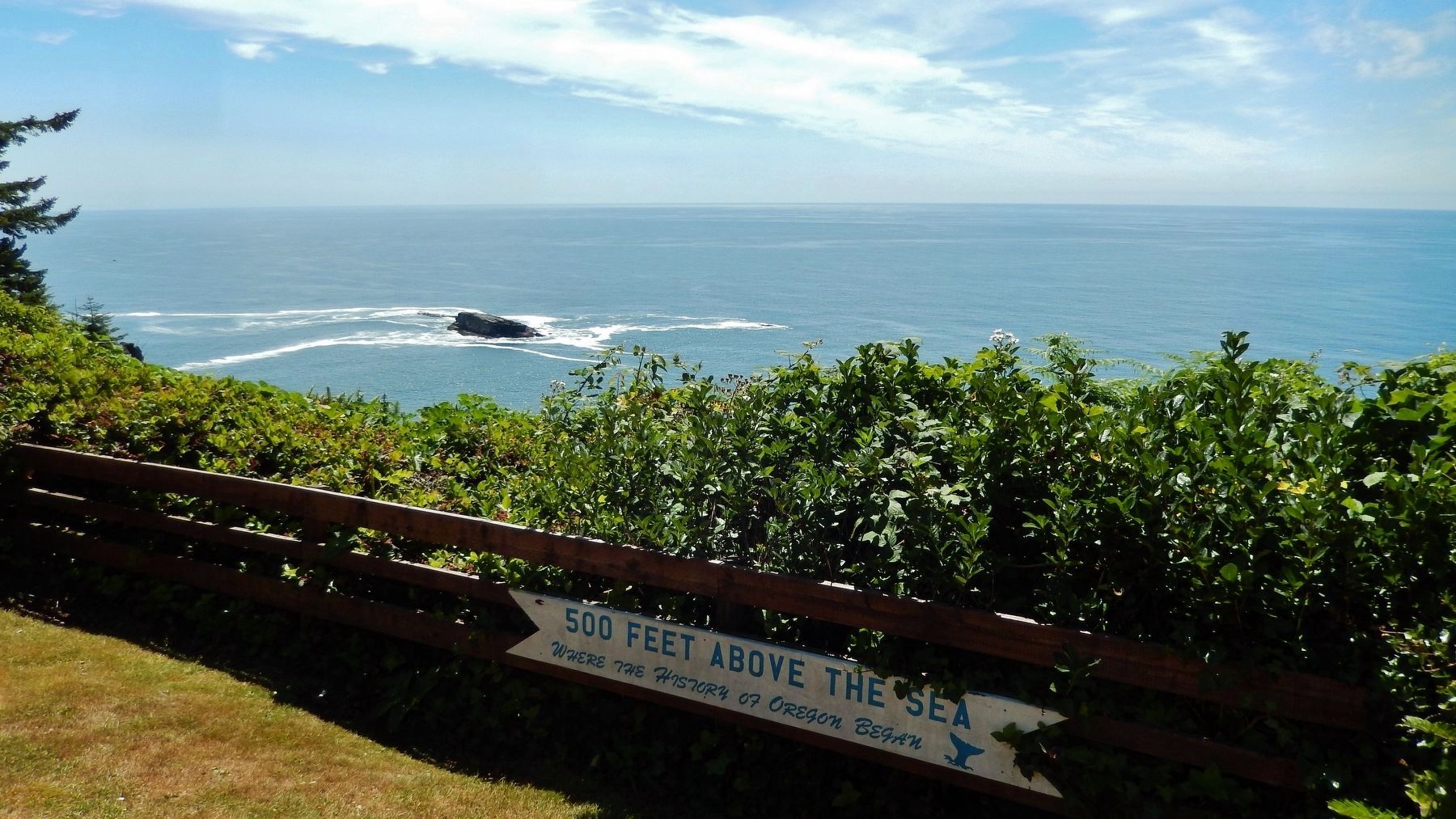 Cape Foulweather (<i>view from near marker</i>) image. Click for full size.