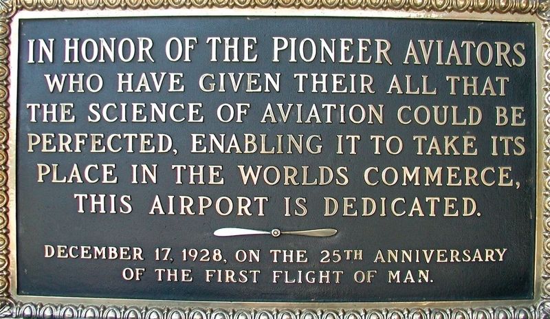 Pioneer Aviators Marker image. Click for full size.