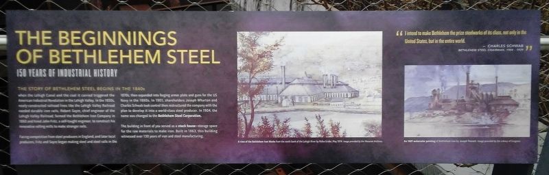 The Beginnings of Bethlehem Steel Marker image. Click for full size.