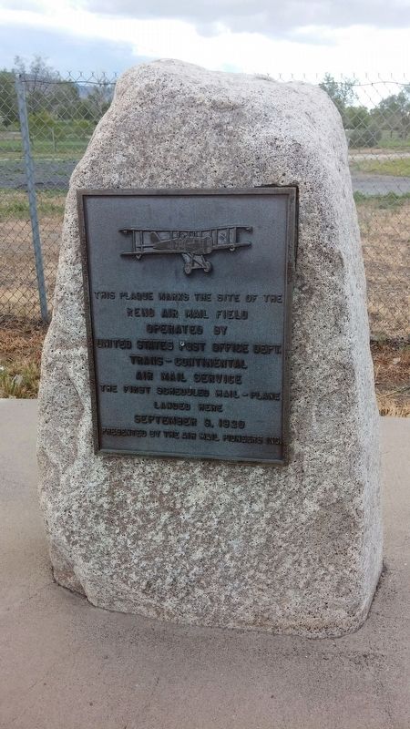 Site of Reno Air Mail Field Marker image. Click for full size.