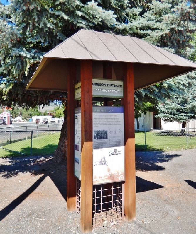 Paisley's History Marker (<i>wide view</i>) image. Click for full size.