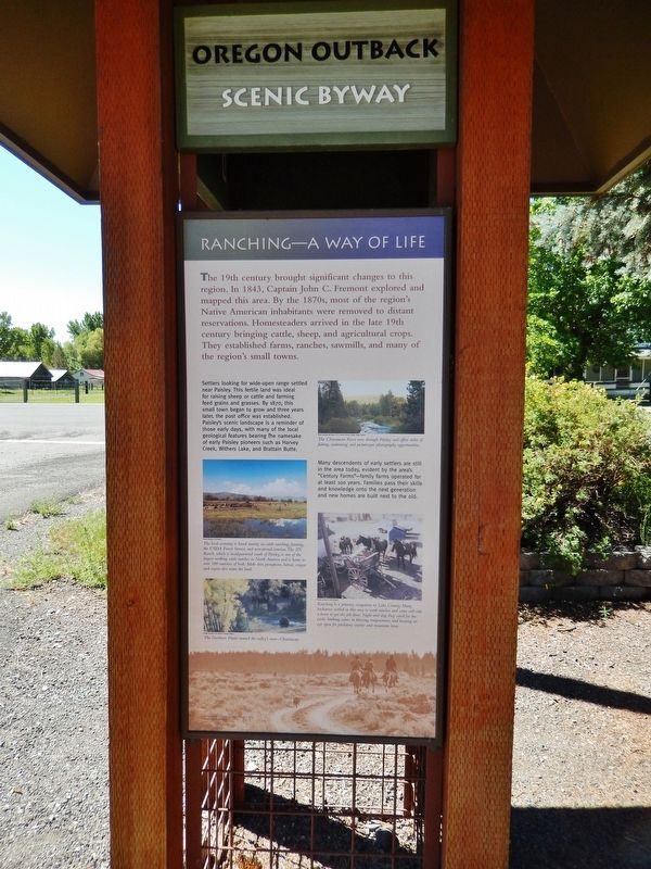 Ranching - A way of Life Marker (<i>wide view</i>) image. Click for full size.