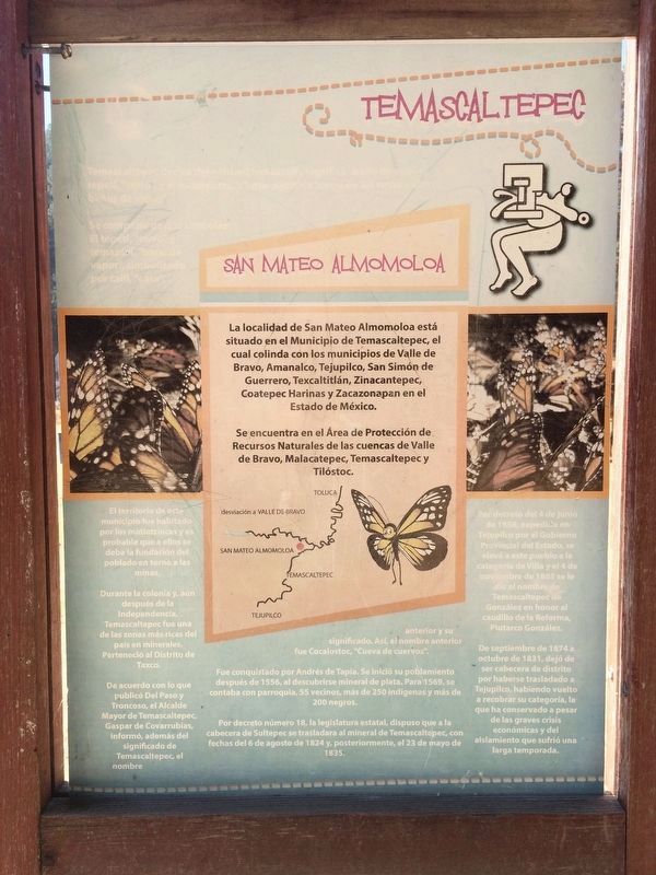 Piedra Herrada Monarch Butterfly Reserve Marker image. Click for full size.
