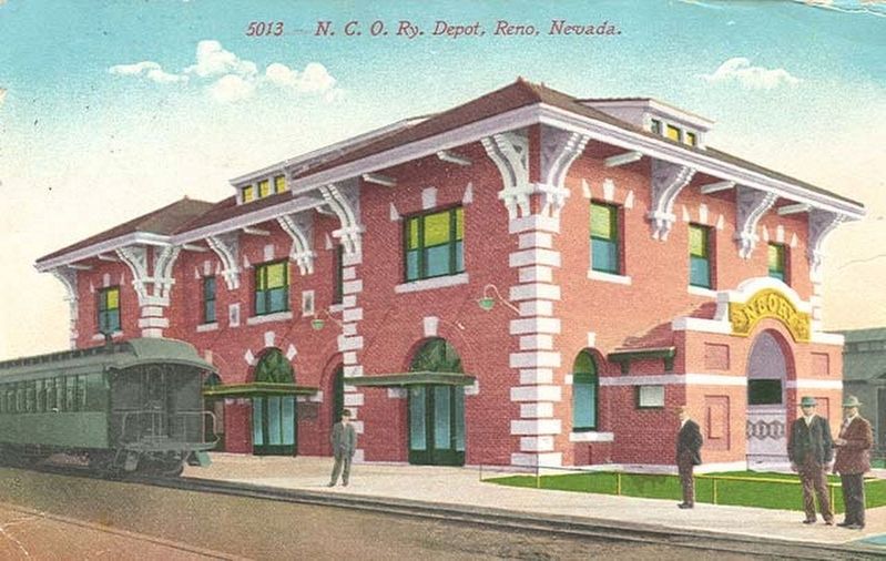 N.C.O. Railroad Depot Marker image. Click for full size.