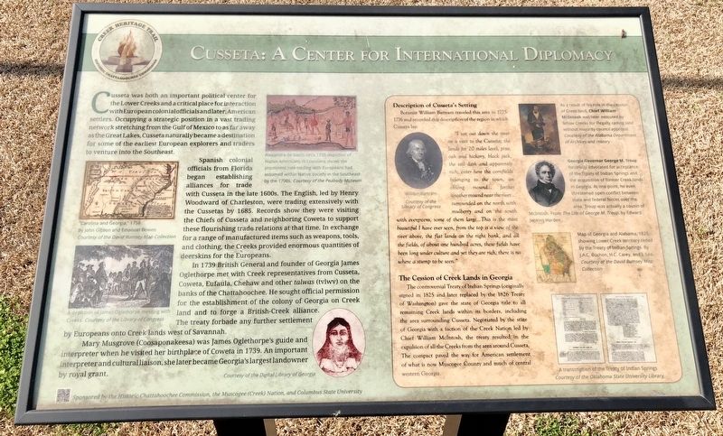 Cusseta: A Center for International Diplomacy Marker. Click for full size. Cusseta: A Center for International Diplomacy Marker image. Click for full size.