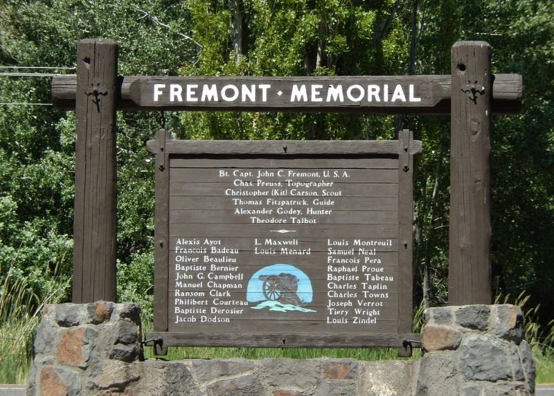 Fremont Memorial Marker (<i>side 2; wide view</i>). Click for full size. Fremont Memorial Marker (<i>side 2; wide view</i>) image. Click for full size.