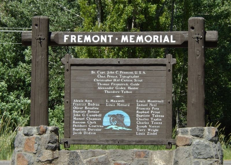 Fremont Memorial Marker (<i>side 2; wide view</i>) image. Click for full size.