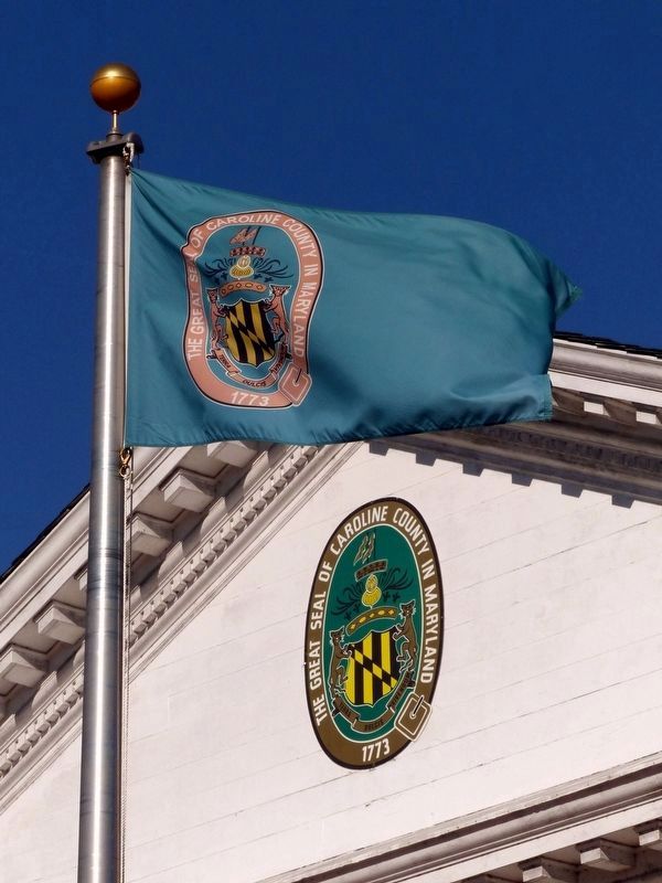 Flag and Seal of Caroline County. Click for full size. Flag and Seal of Caroline County image. Click for full size.