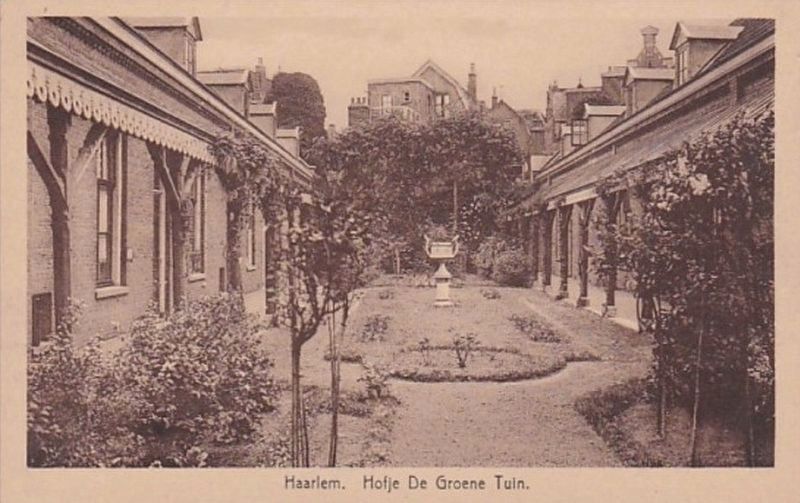 <i>Haarlem. Hofje De Groene Tuin.</i>, Interior Courtyard. Click for full size. <i>Haarlem. Hofje De Groene Tuin.</i>, Interior Courtyard image. Click for full size.