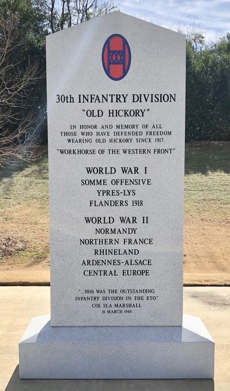 30th Infantry Division Memorial. Click for full size. 30th Infantry Division Memorial image. Click for full size.